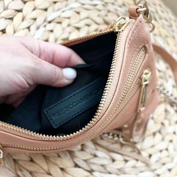 Rebecca Minkoff genuine soft pebbled leather tassel crossbody bag - Picture 7 of 9